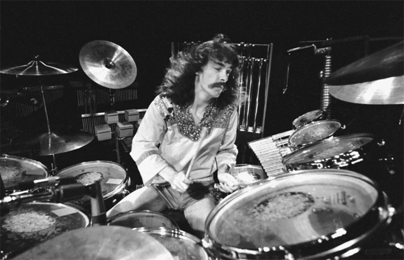 A drummer turns up with his kit in dustbins and stays for fourteen albums