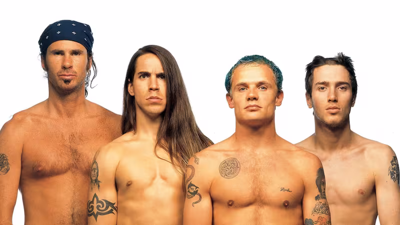 The Red Hot Chili Peppers debut on record, clumsy and on fire