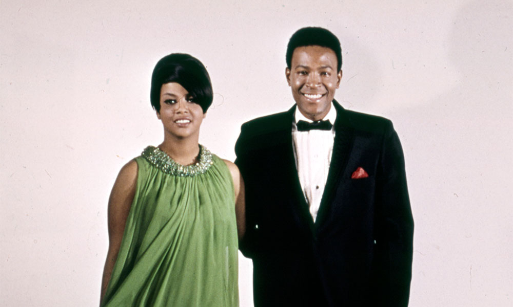 Tammi Terrell collapses into Marvin Gaye's arms mid-song