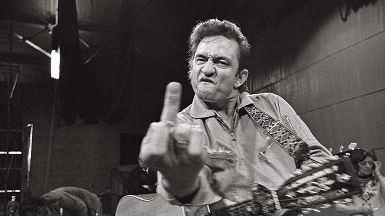 Cash records 'Folsom Prison Blues' without ever having set foot in a jail