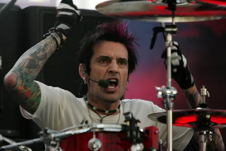 Tommy Lee is born, the Greek who turned the drum solo into a fairground ride