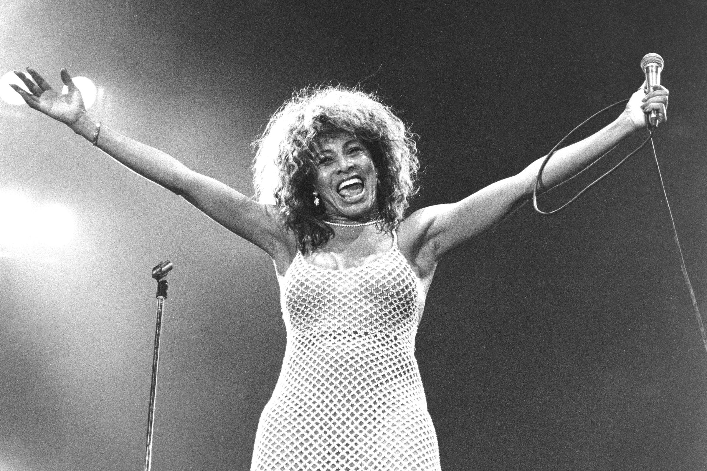 Tina Turner hits number one at forty-four, twenty-five years after she started
