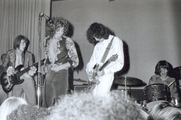Led Zeppelin play their first gig at a Danish youth club under a borrowed name